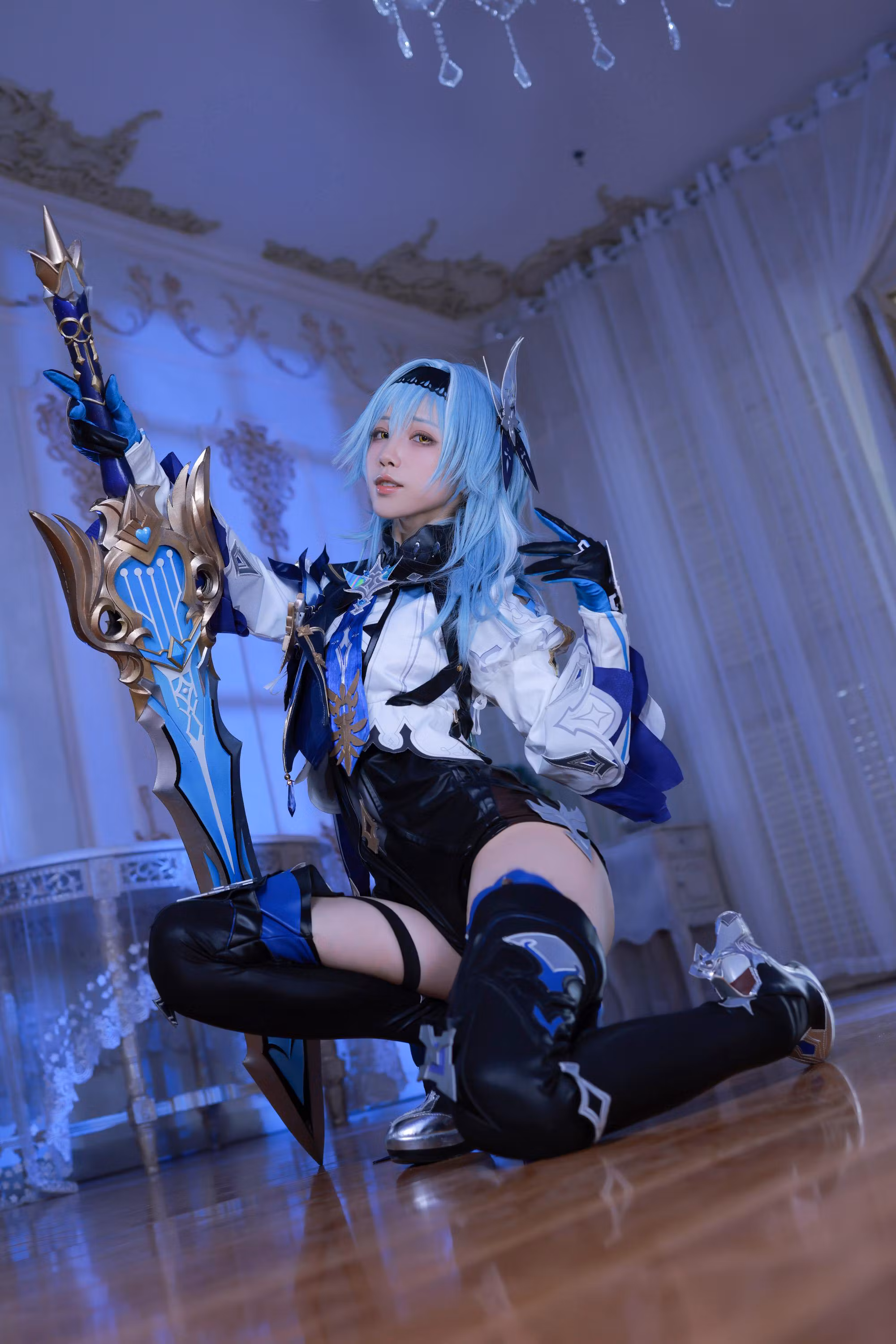 水淼aqua 改良版高叉侧乳动漫服装特写