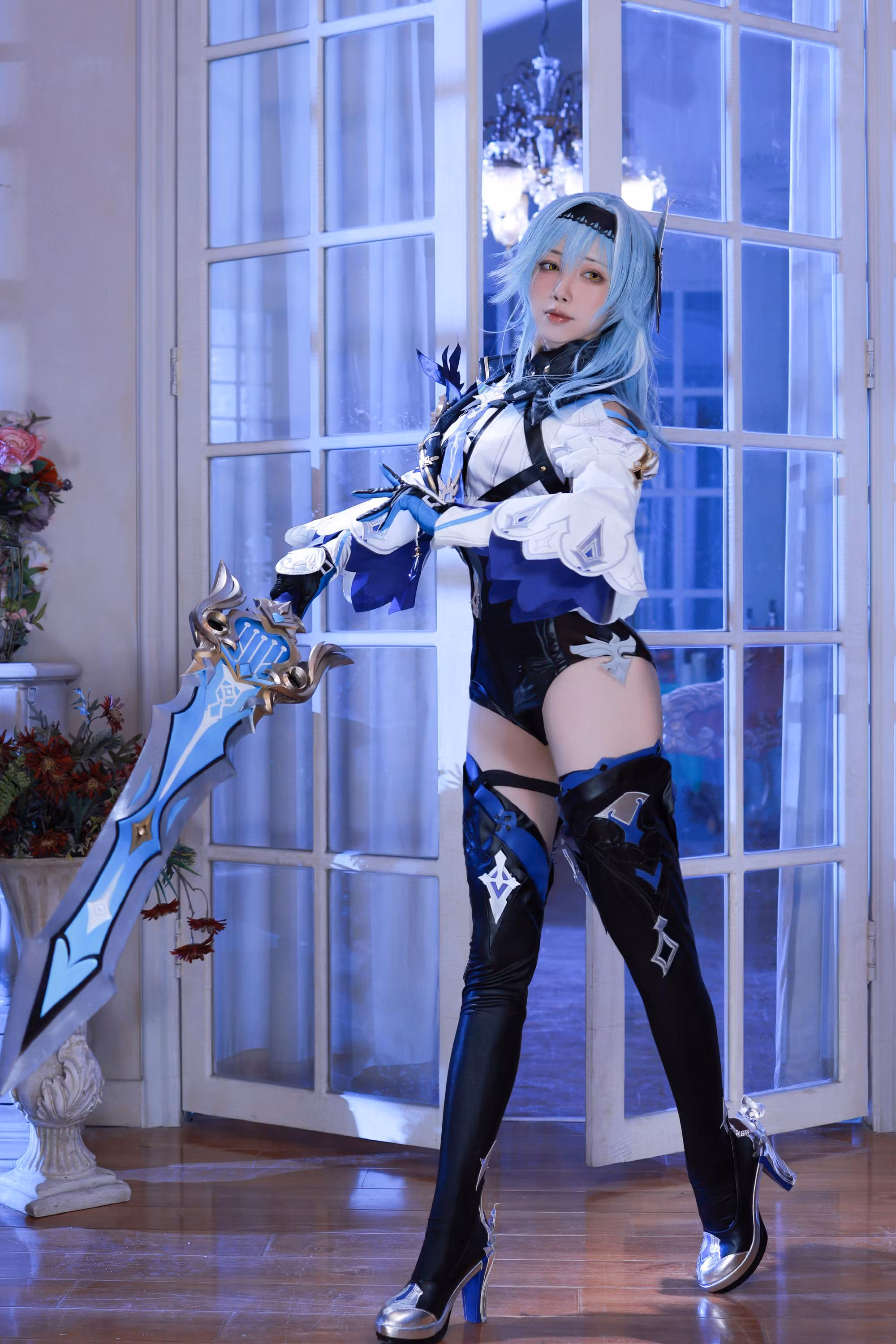 水淼aqua 改良版高叉侧乳动漫服装特写