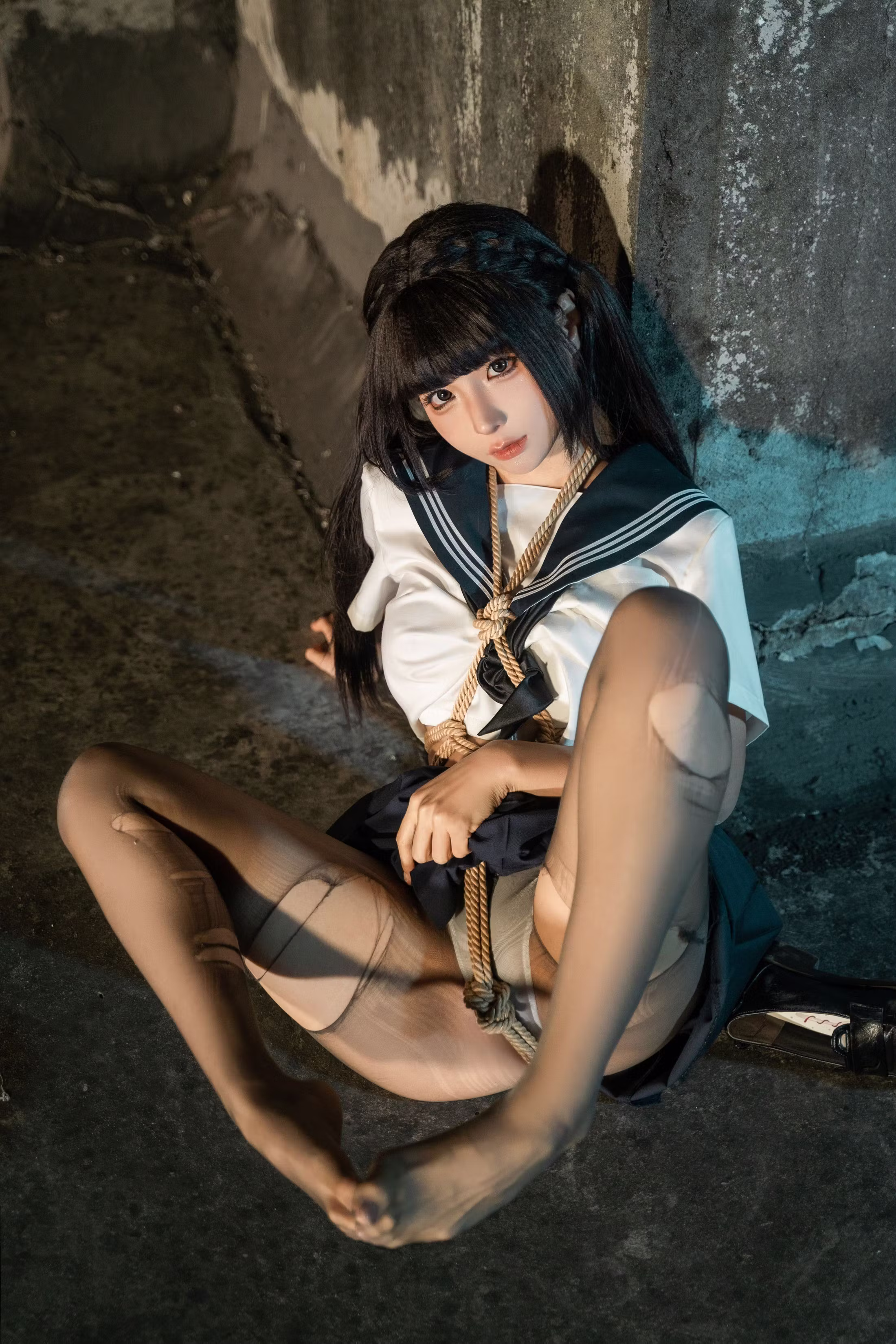 日系JK制服百褶裙掀裙福利