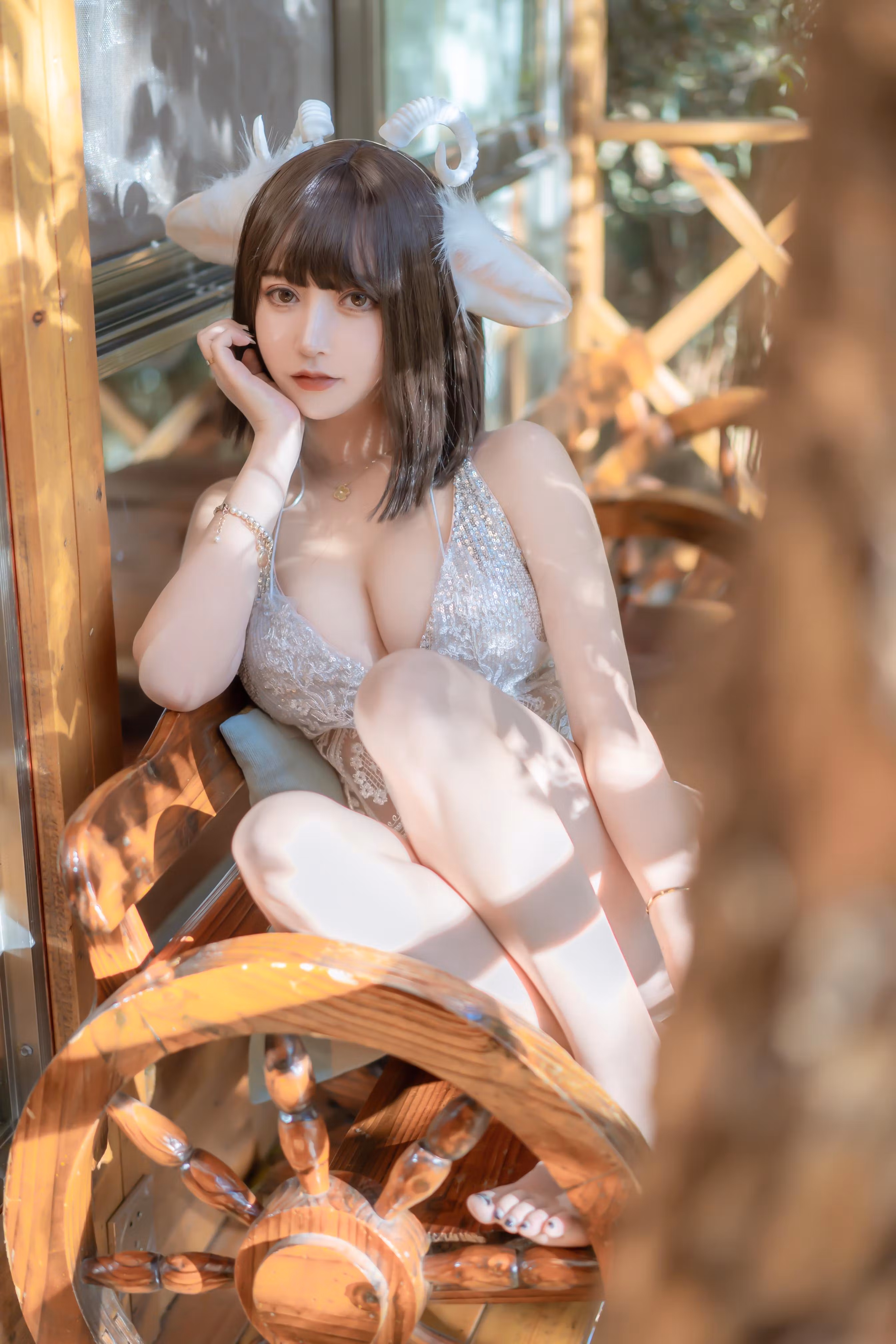 过期米线线喵小羊兽耳娘cosplay写真