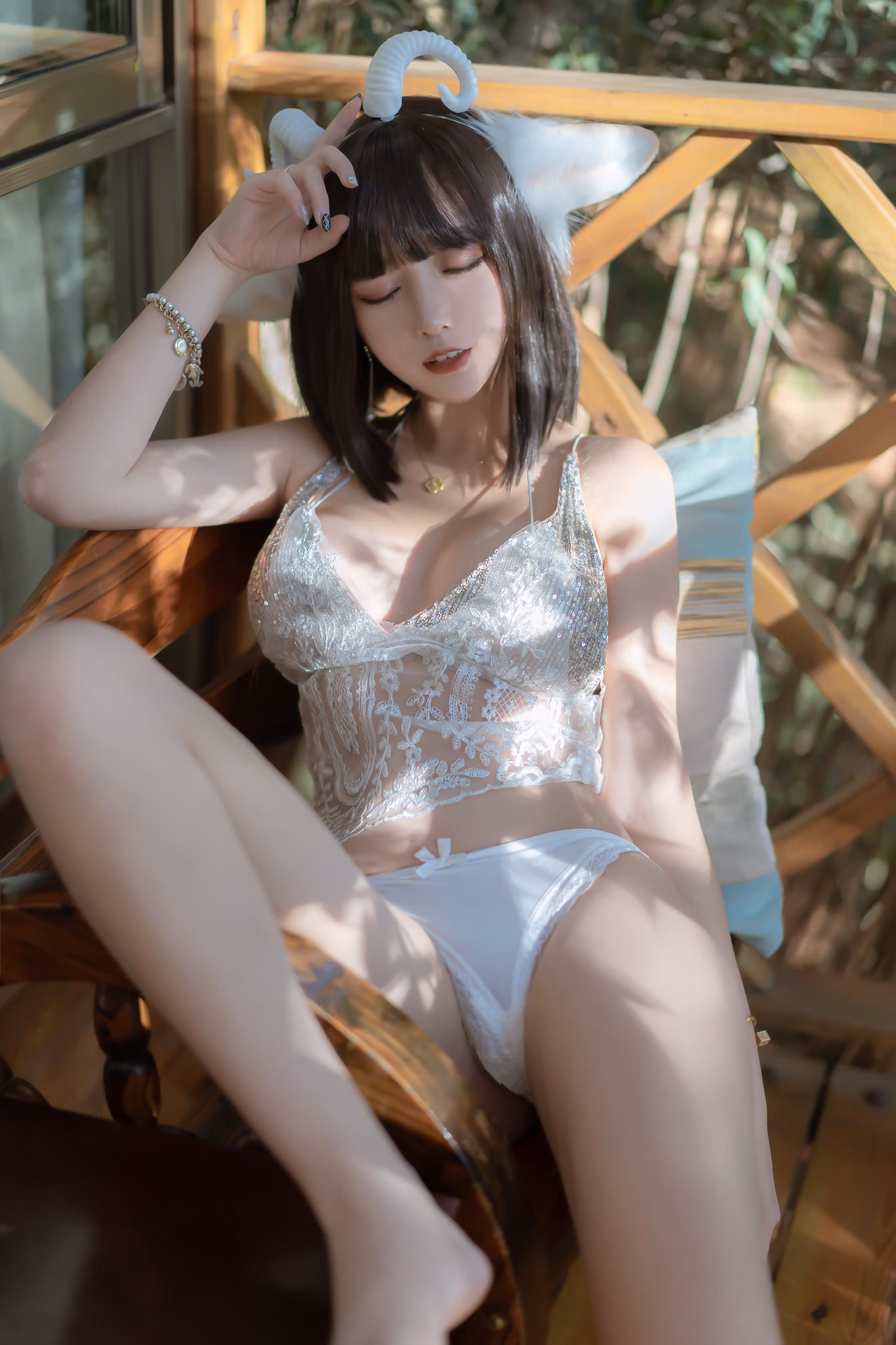 过期米线线喵小羊兽耳娘cosplay写真