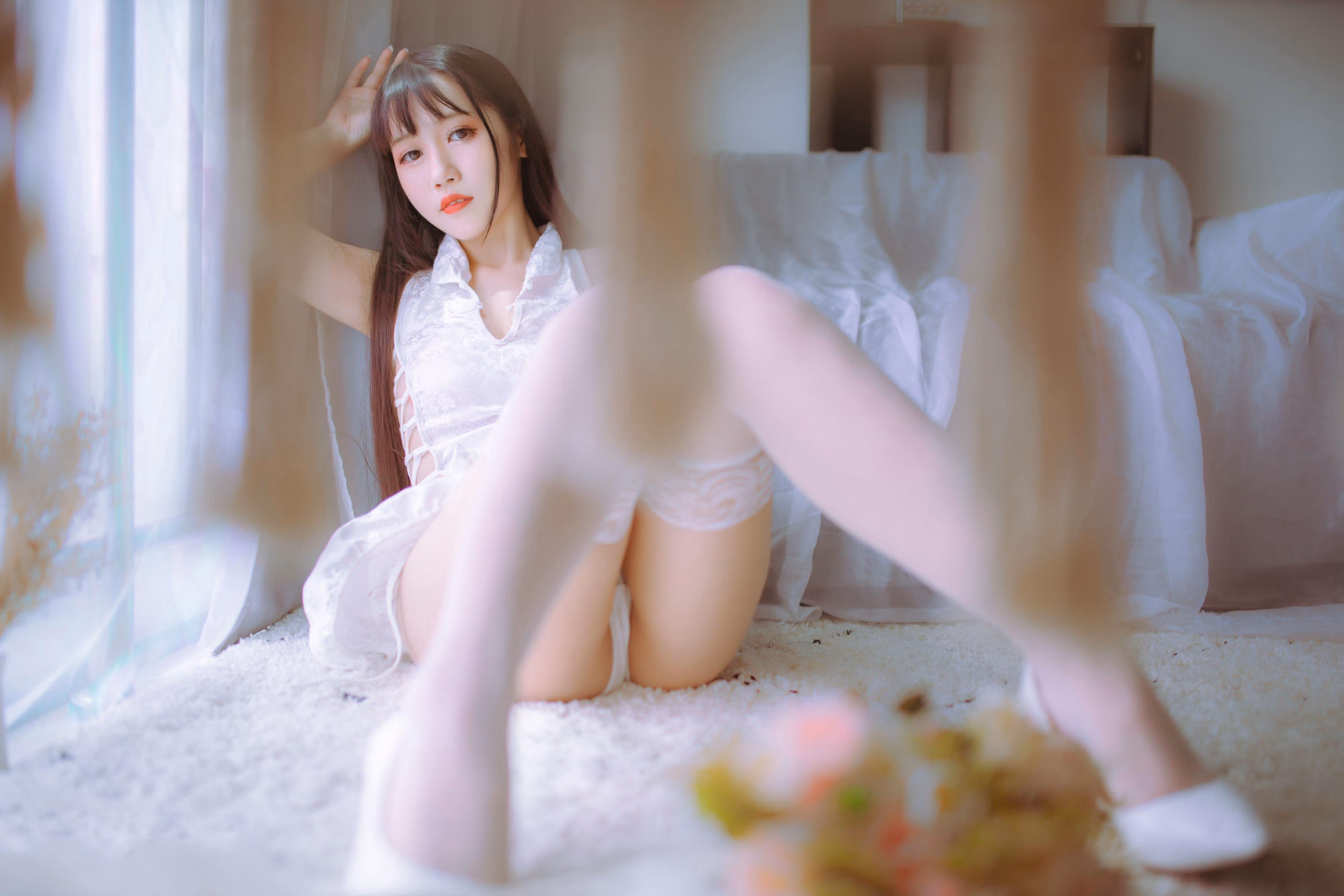 抖娘利世 黑白旗袍双子黑丝白丝福利写真