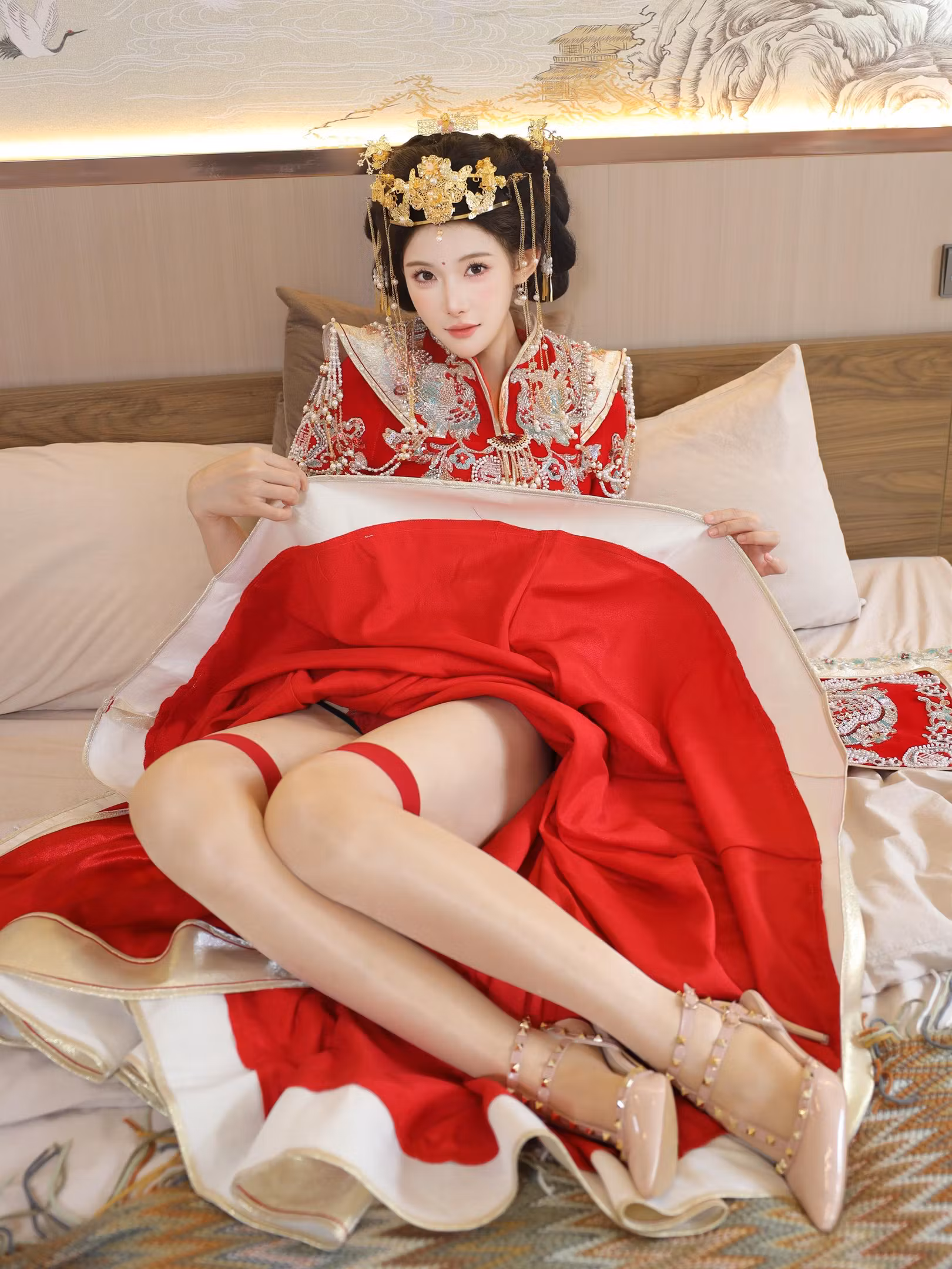 梨霜儿秀禾服新娘古风全套高清图片打包下载