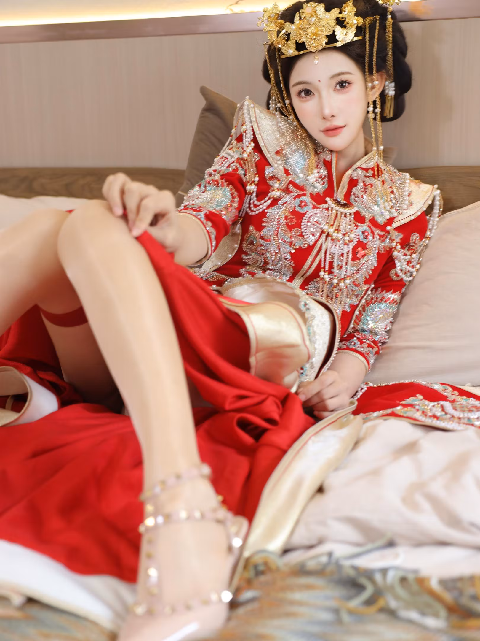 梨霜儿秀禾服新娘古风全套高清图片打包下载