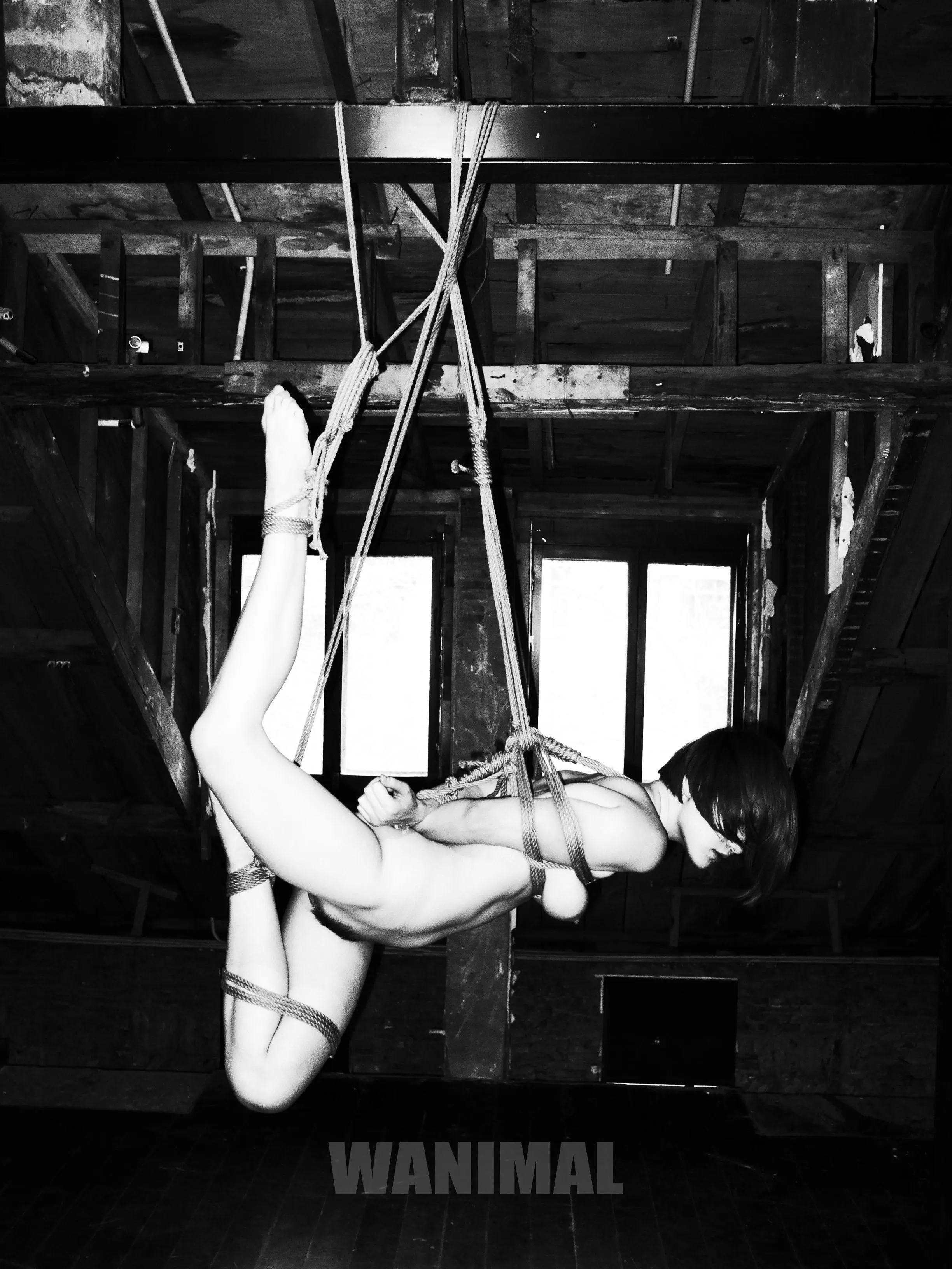 艺术麻绳束缚质感姿势展现性感诱惑女性反差