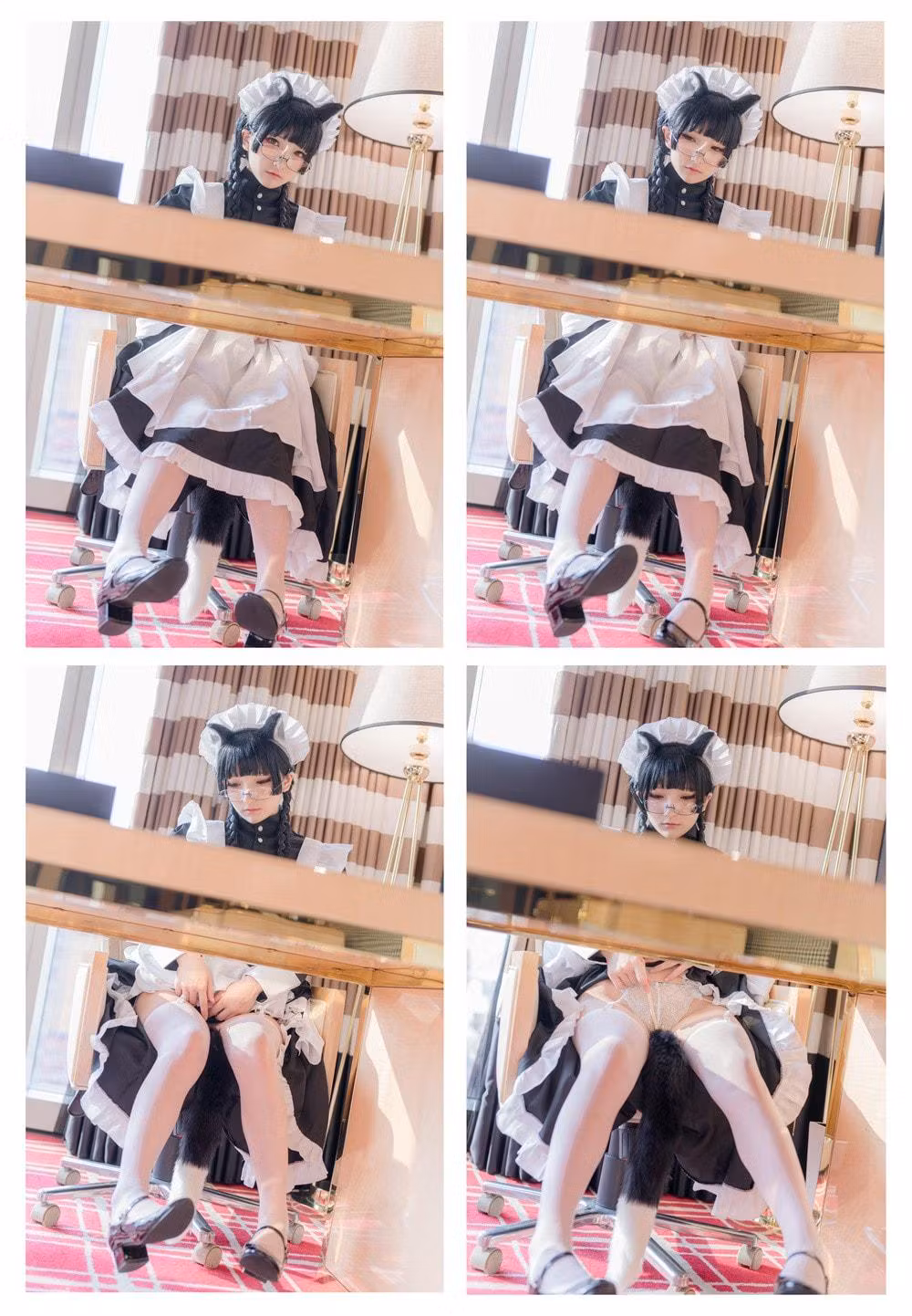 Sexynekomaid眼镜猫娘女仆全裸大尺度私房写真