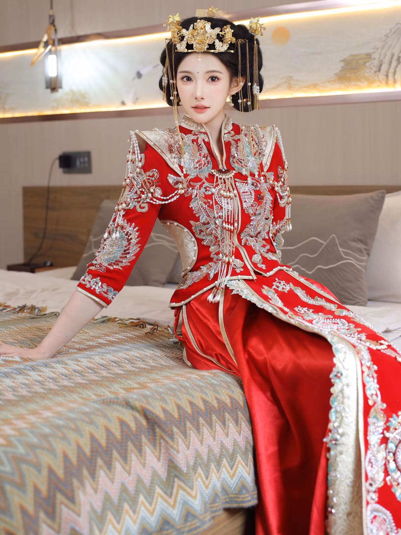 [梨霜儿] [古风/汉服写真] 秀禾服新娘古典写真 [113P]-软桃社
