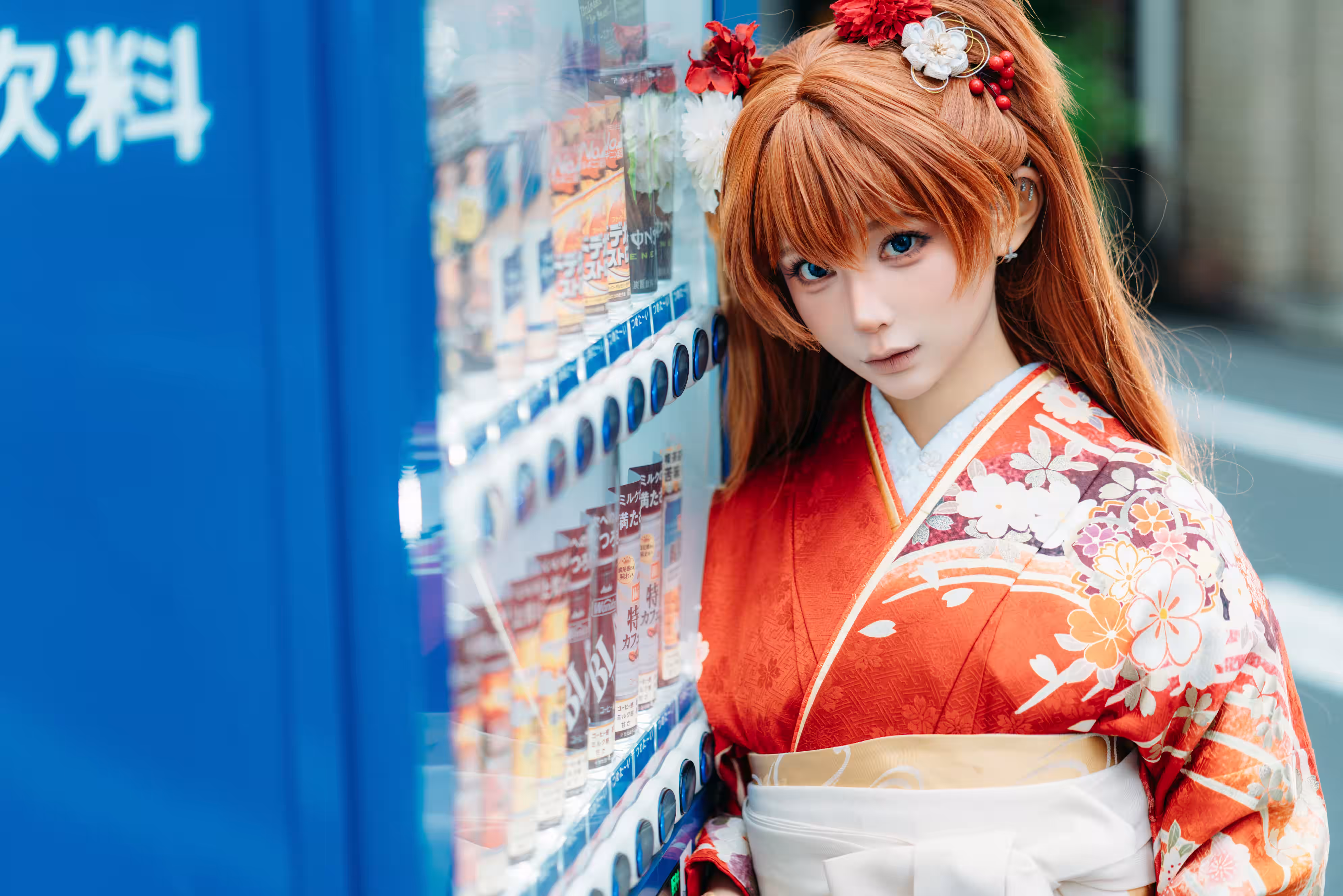 蠢沫沫明日香和服cosplay写真图片